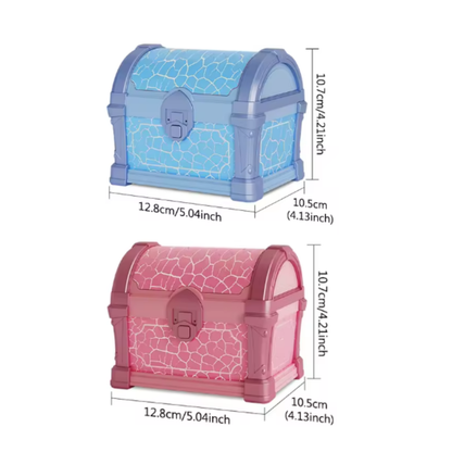 Lámpara de Cofre del Tesoro con Proyección de Auroras Boreales